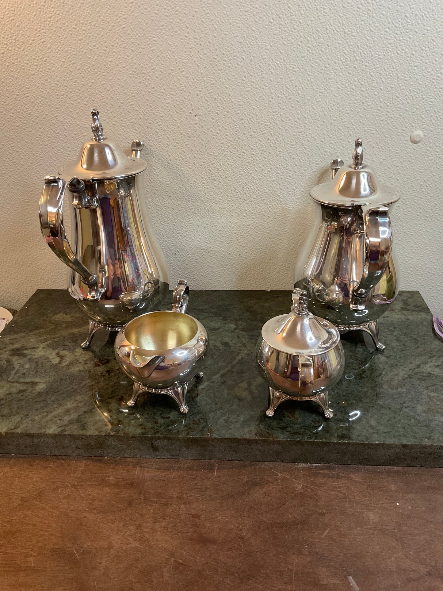 Vintage Silver 4 Piece Tea Set