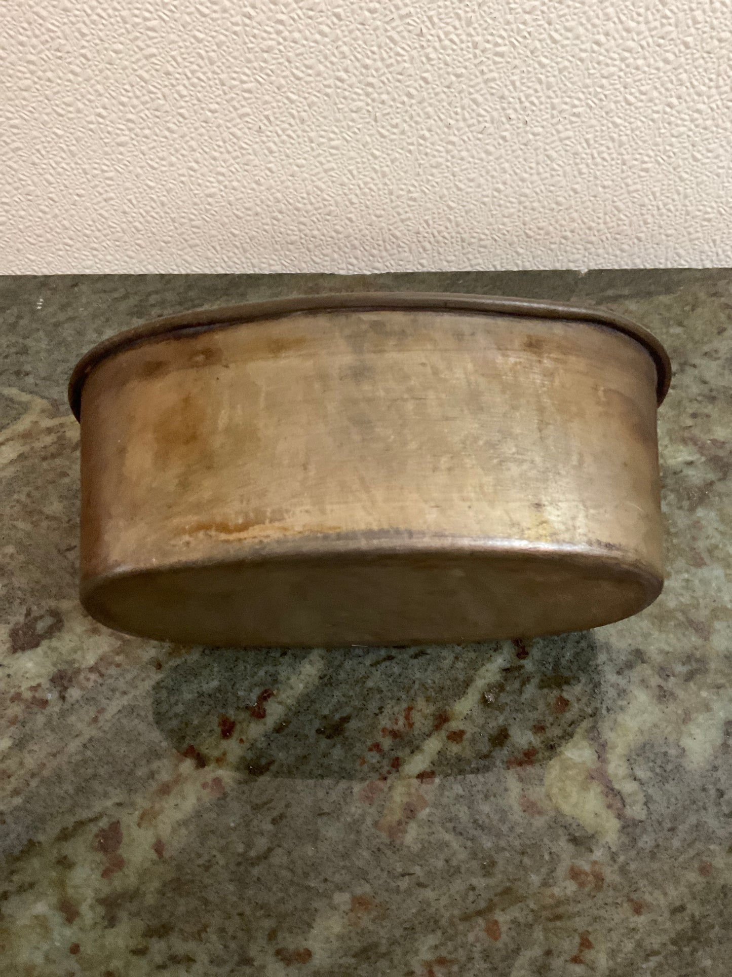 Vintage Small Metal Oval Basin