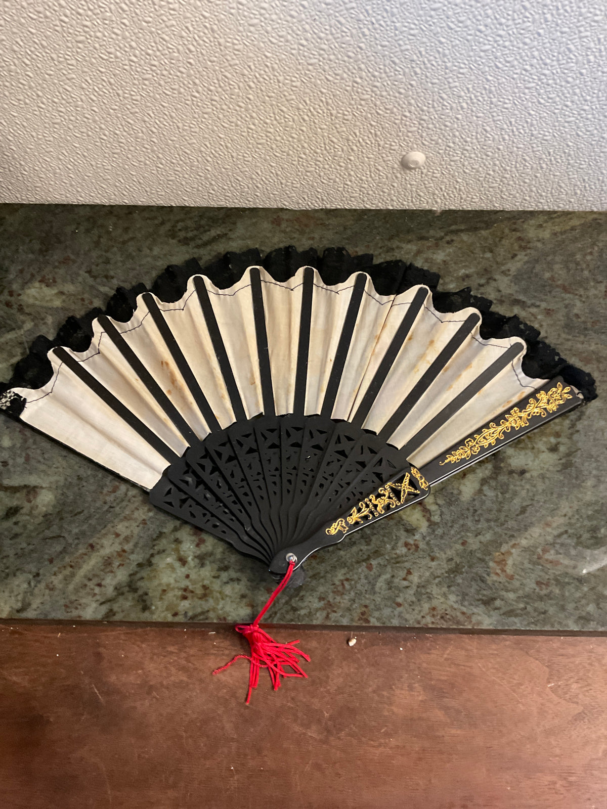 Vintage Floral Folding Hand Fan