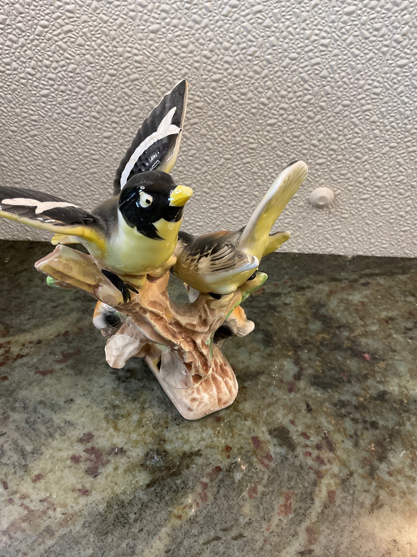 Vintage Ceramic Gold Finch Bird