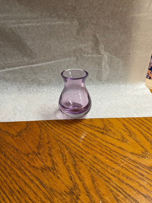 Vintage Purple Reflection Glass Bud Vase