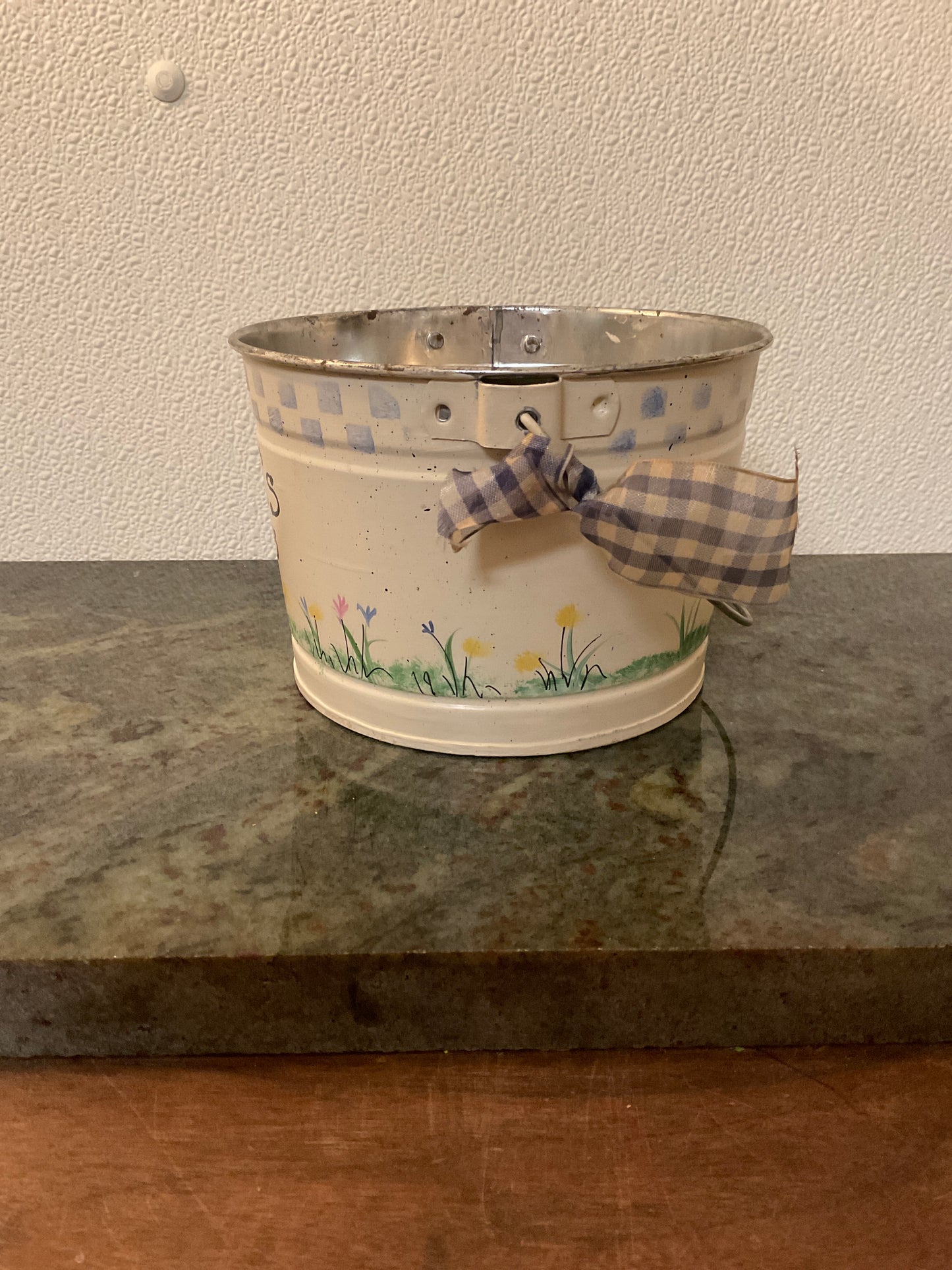 Metal Bucket Hand Painted “Grandmas Treats”