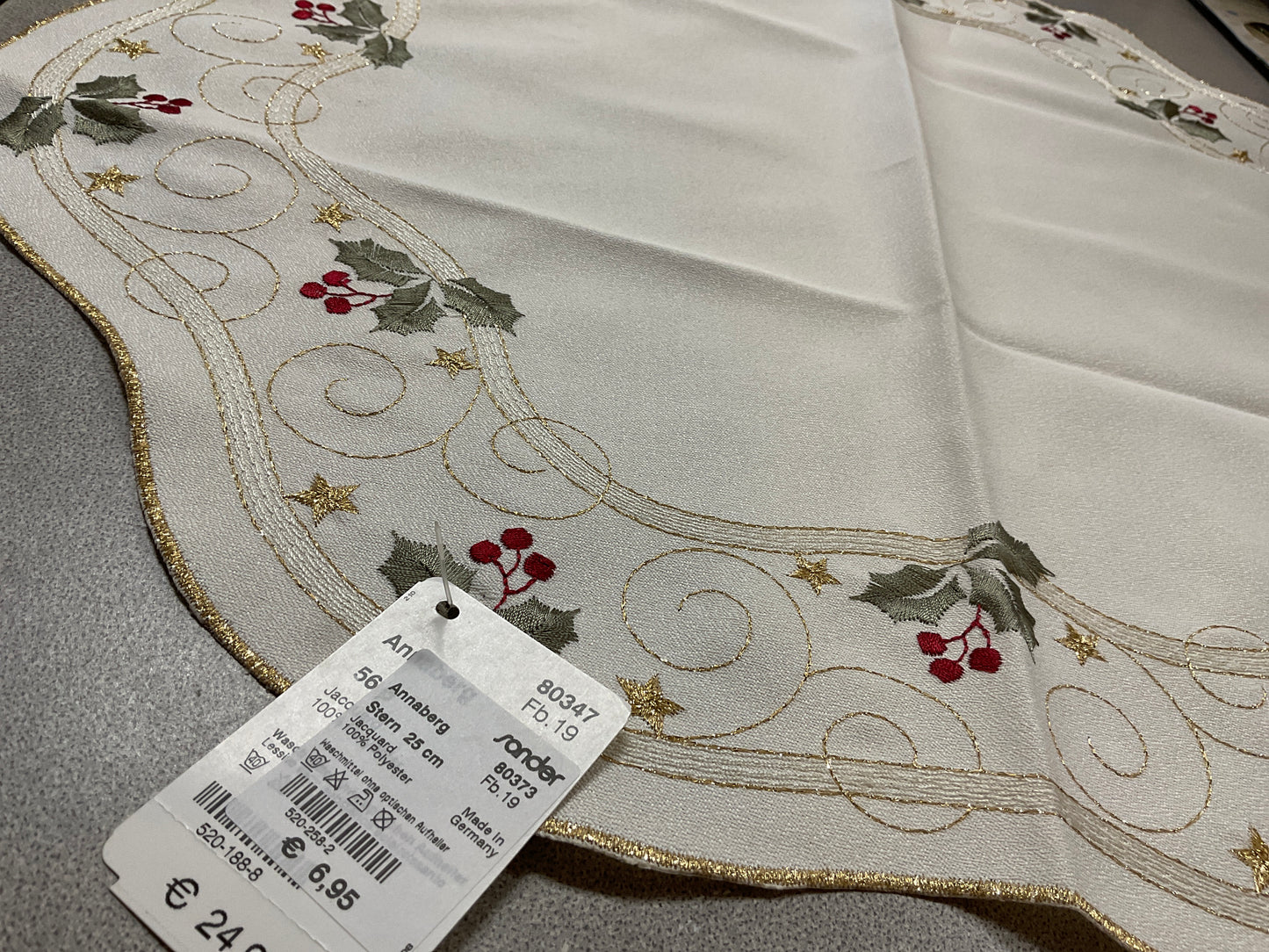 Christmas Embroidered Table Topper