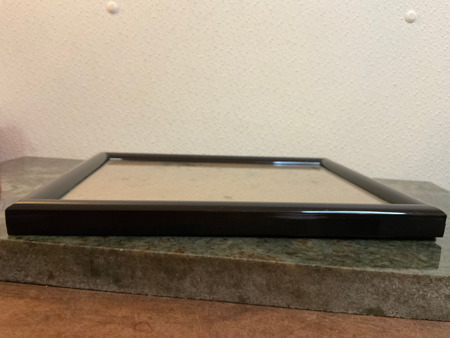 Black Plastic Frame With Glass/Easel Back