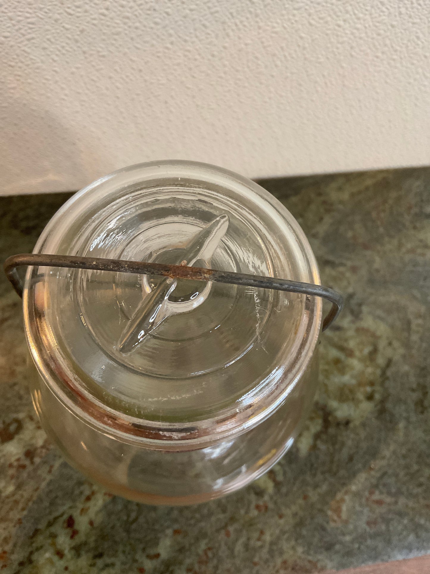Half Gallon #5851 Atlas Hazel Glass Jar/ Glass Lid