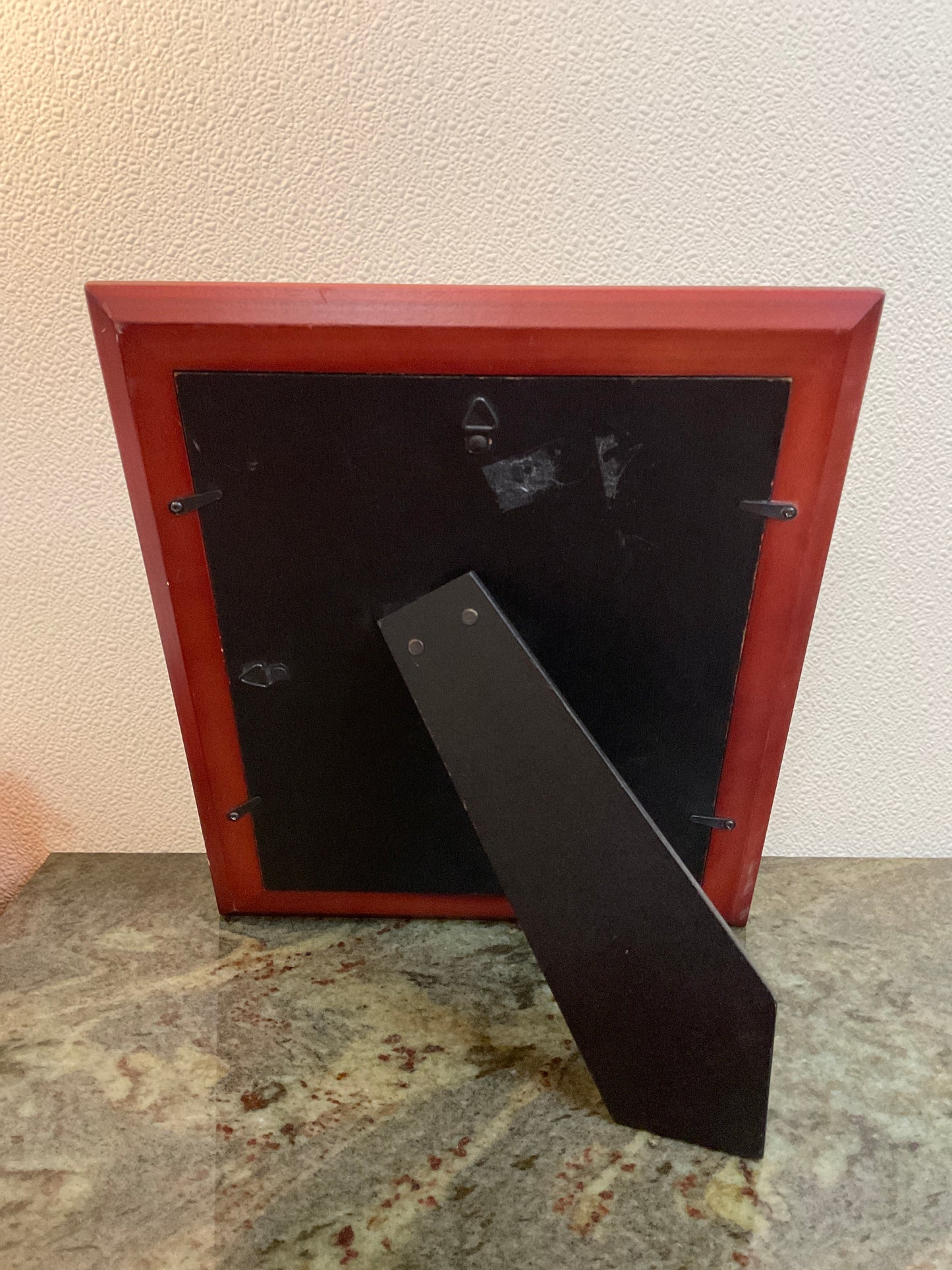 Reddish/Black Wood Frame Glass/Easel Back