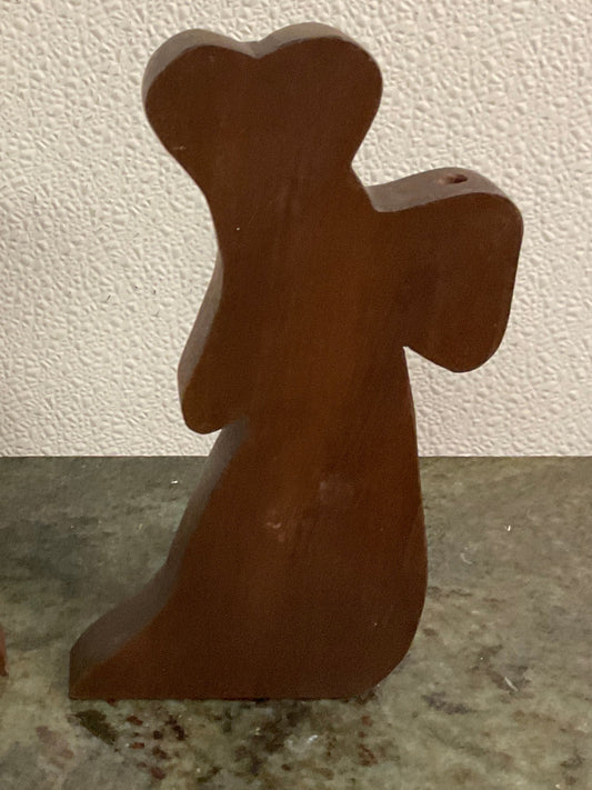 Wooden Angel Candle Holder-