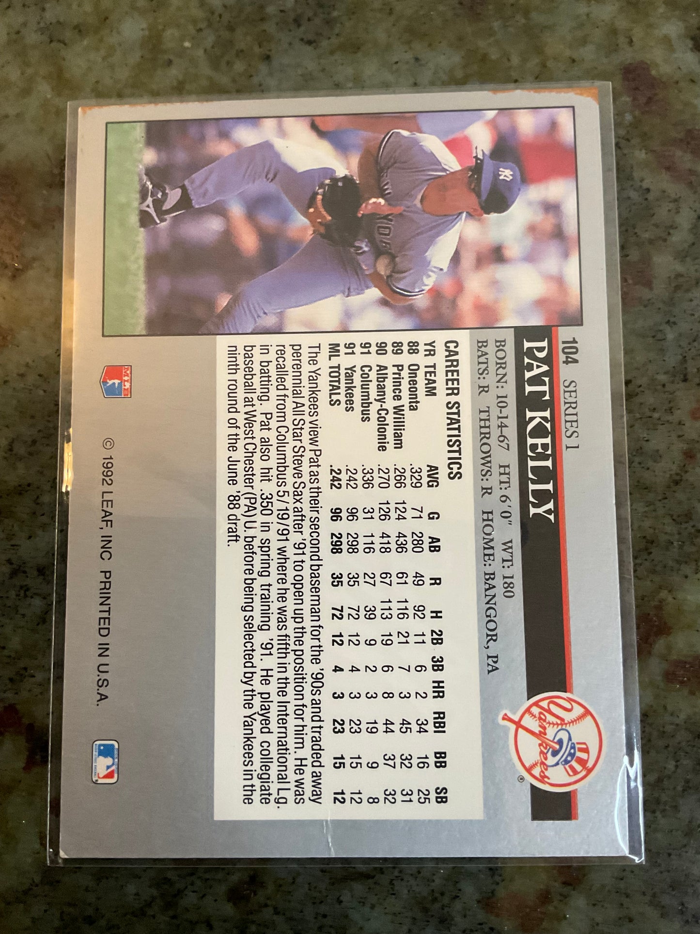 Pat Kelly New York Yankees