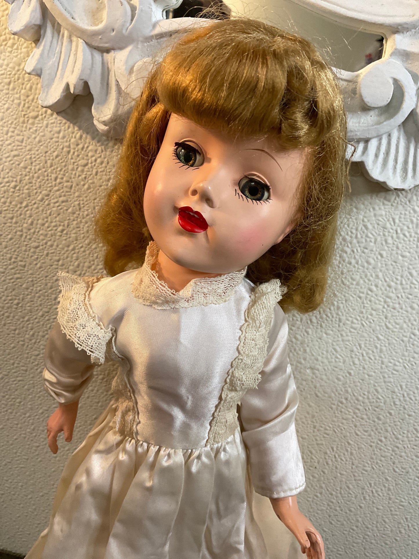 Vtg 1950’s Hard Plastic 18” Doll
