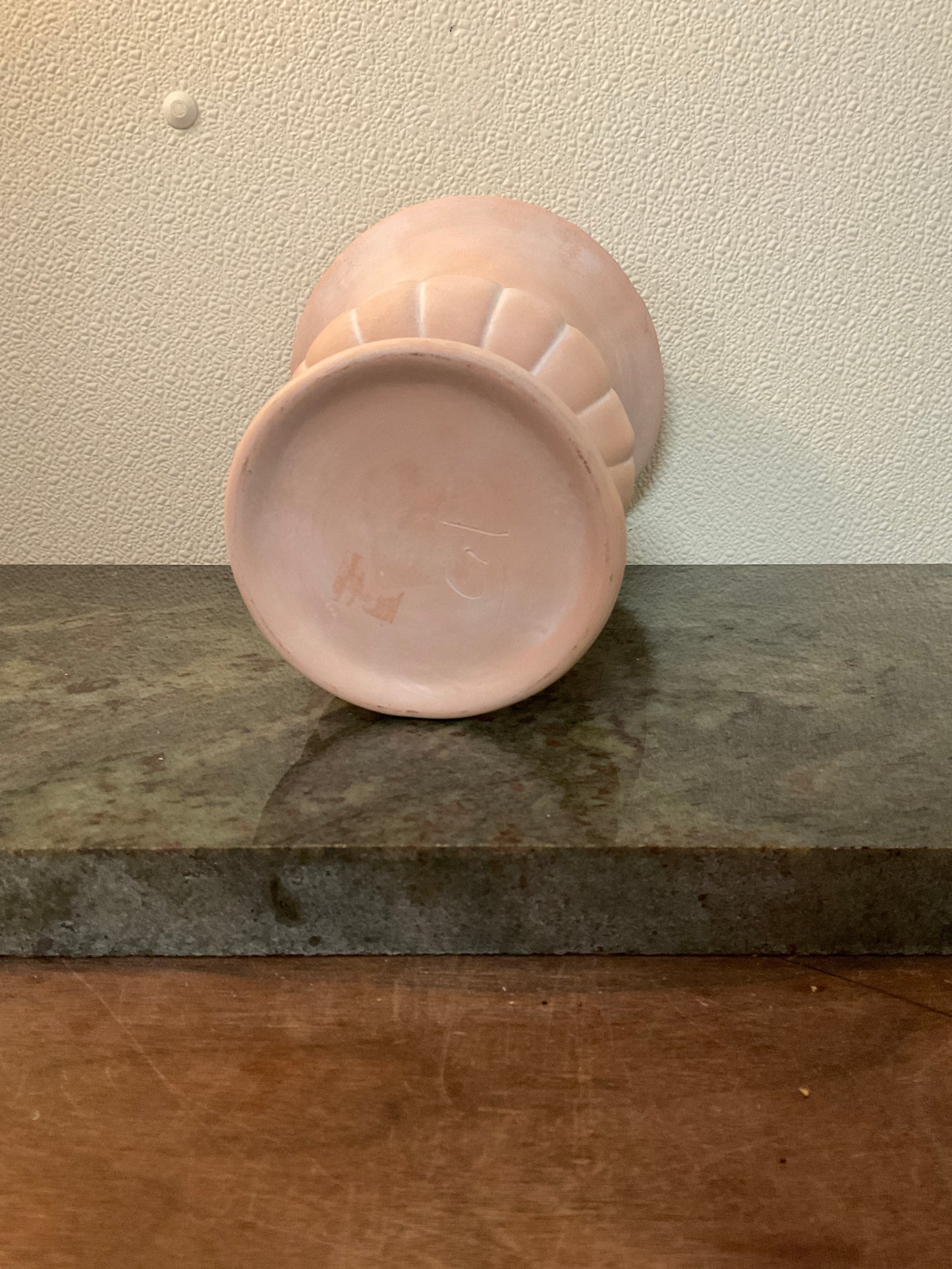 Peach Pottery Victorian Urn Planter