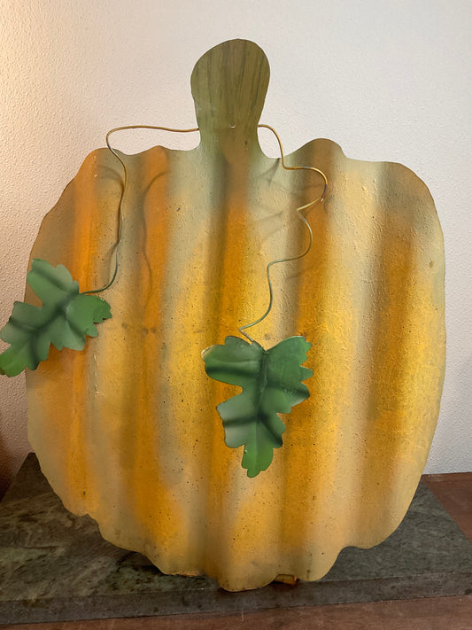 Corrugated Metal Pumpkin