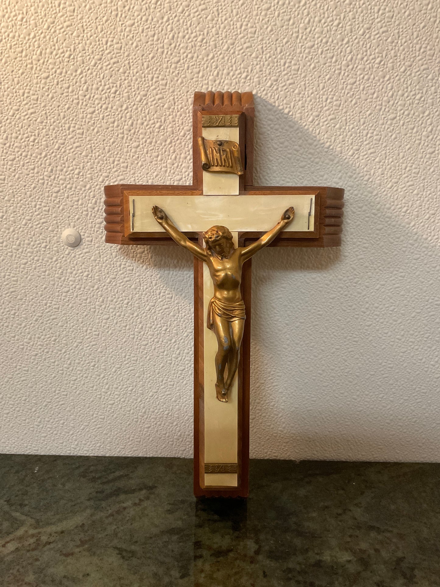 Vintage Wooden Crucifix - Last Rites/Sick Call