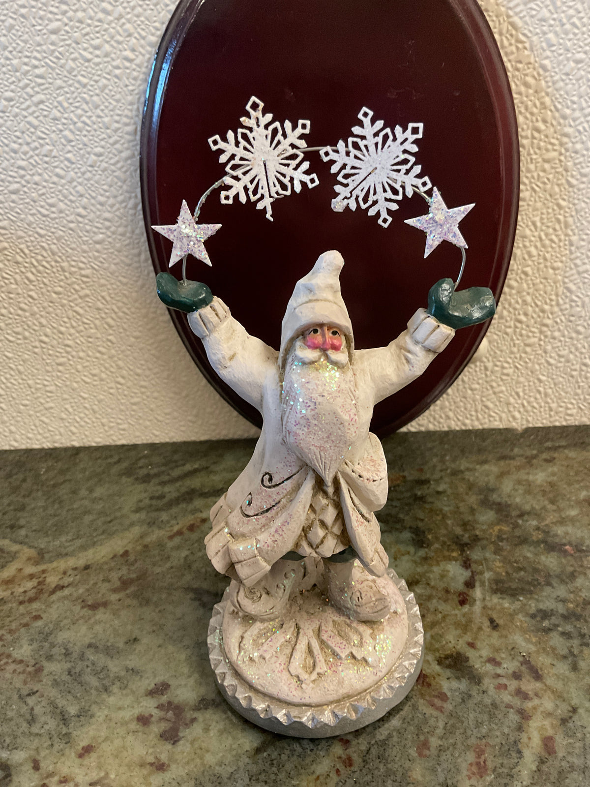 Pam Schifferl Santa/Snowflakes Figure