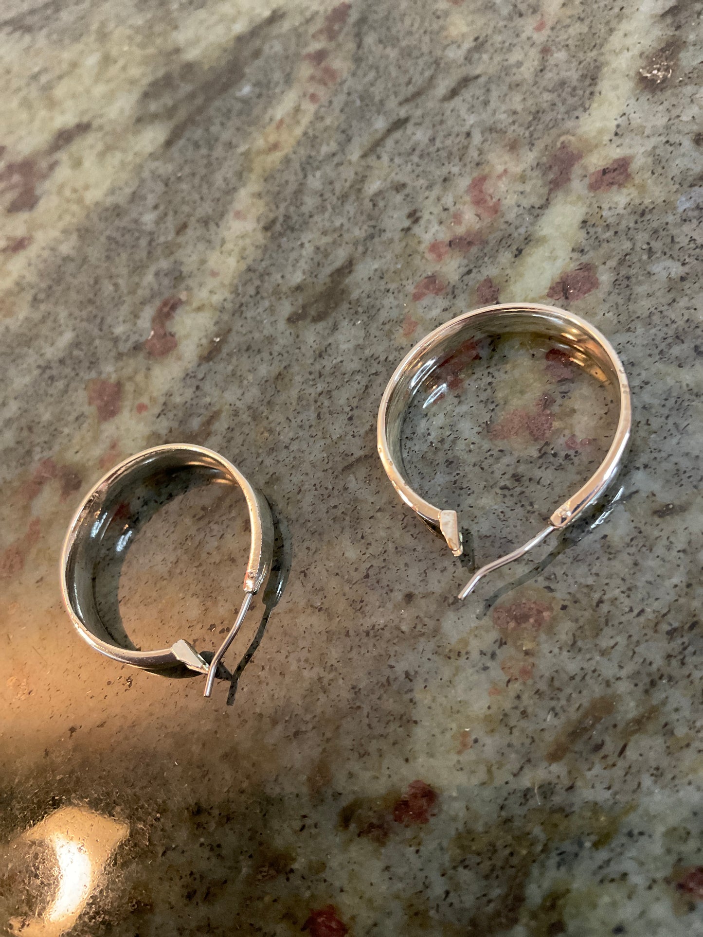 Silvertone Hoop Earrings