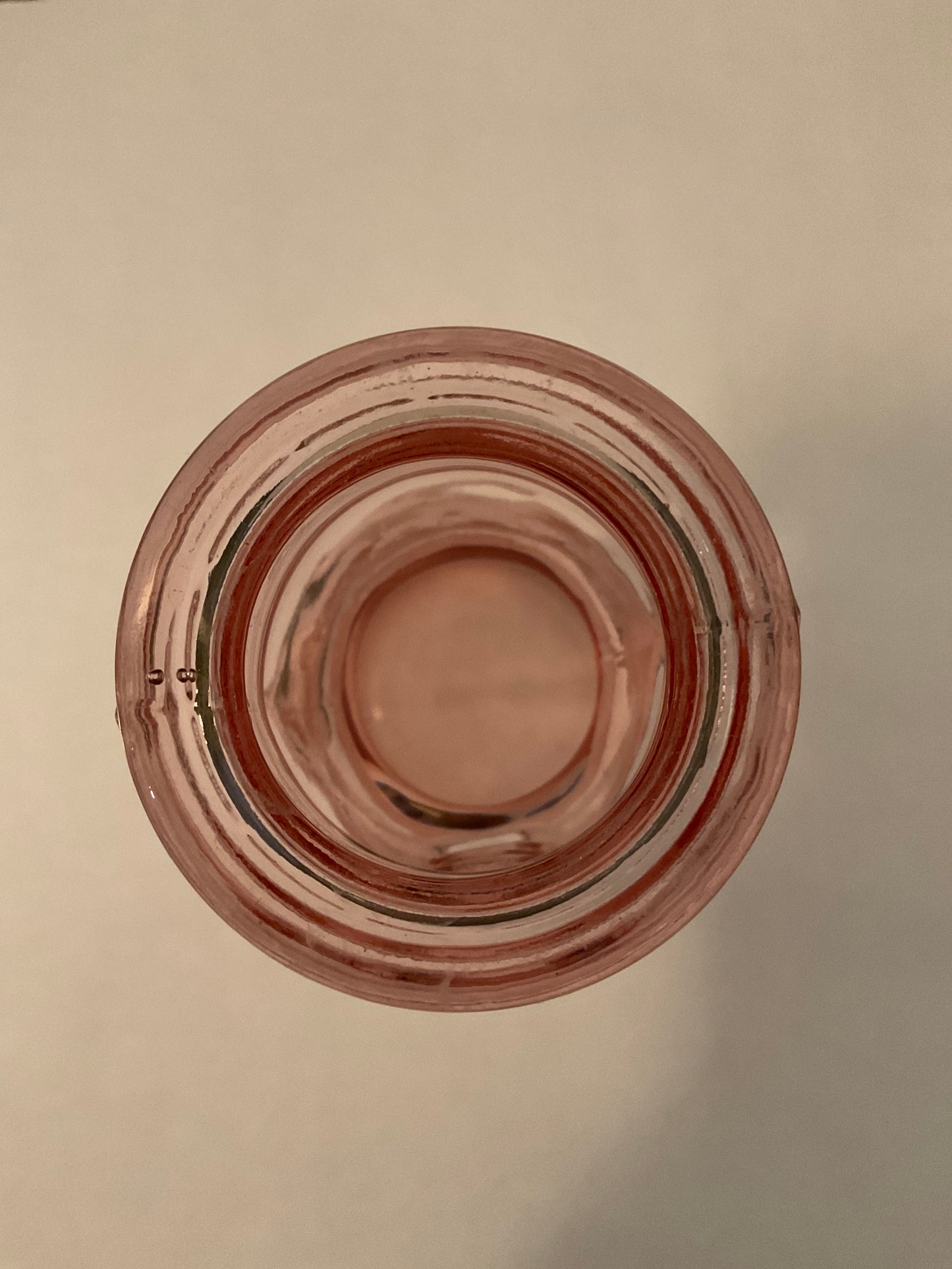Vintage Pink Depression Glass Baby Face Milk Bottle