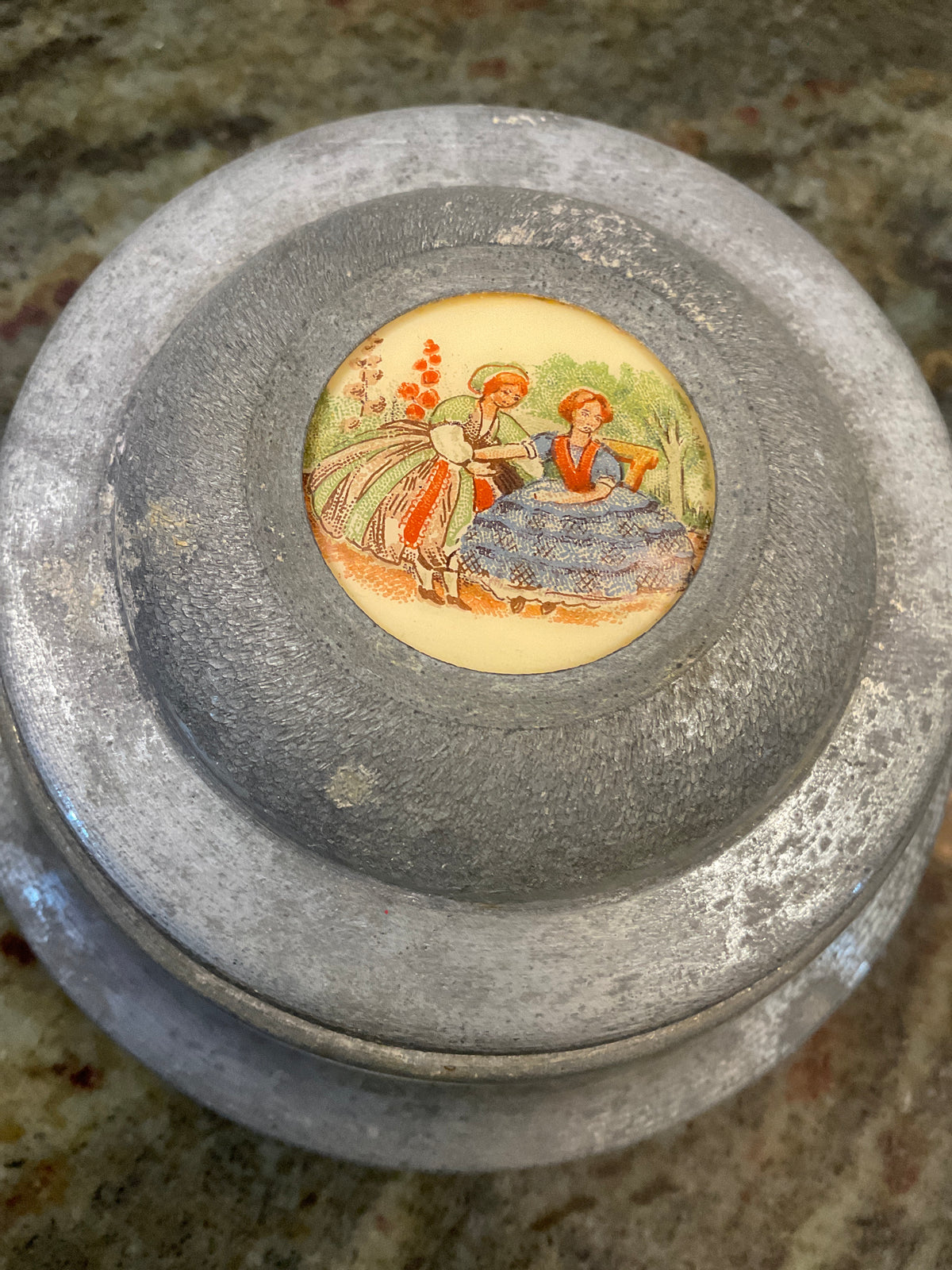 Vintage Aluminum Musical Powder Bix