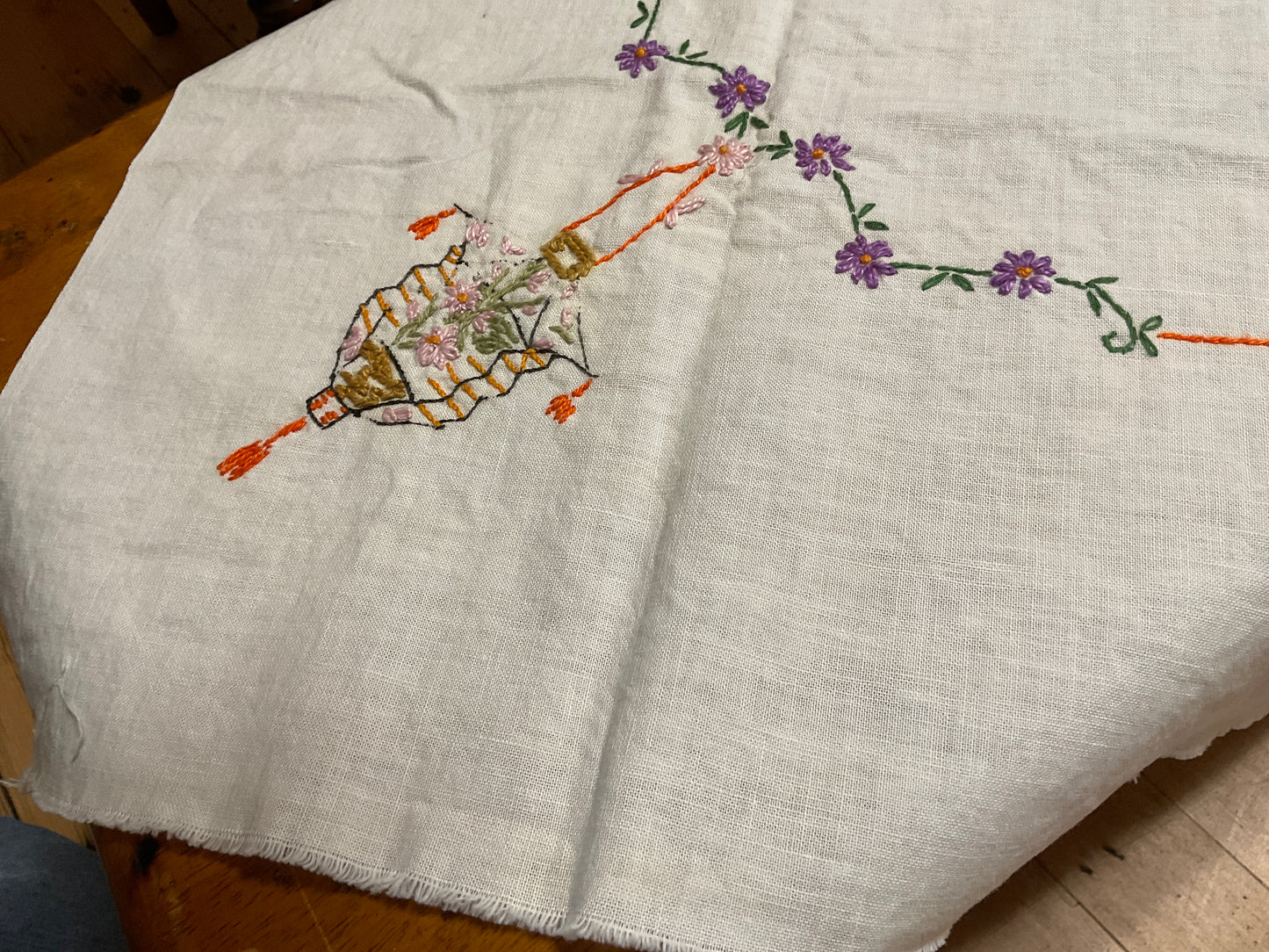Embroidered Tablecloth 34” x 34”