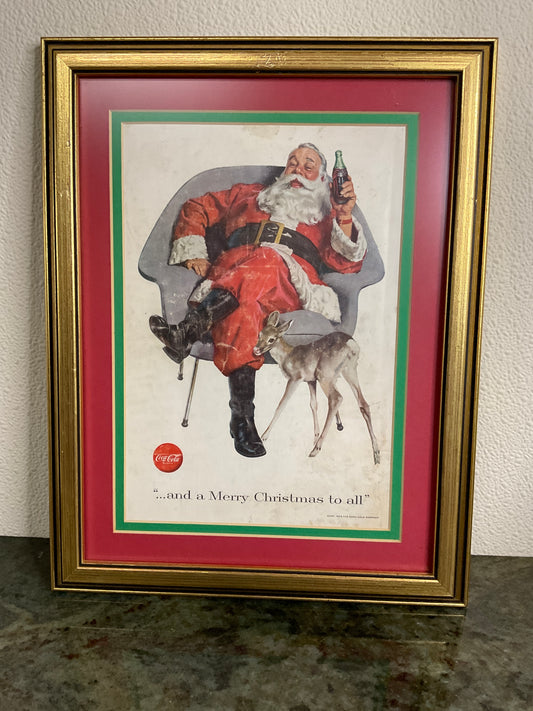 Coca Cola Santa Advertisement Print