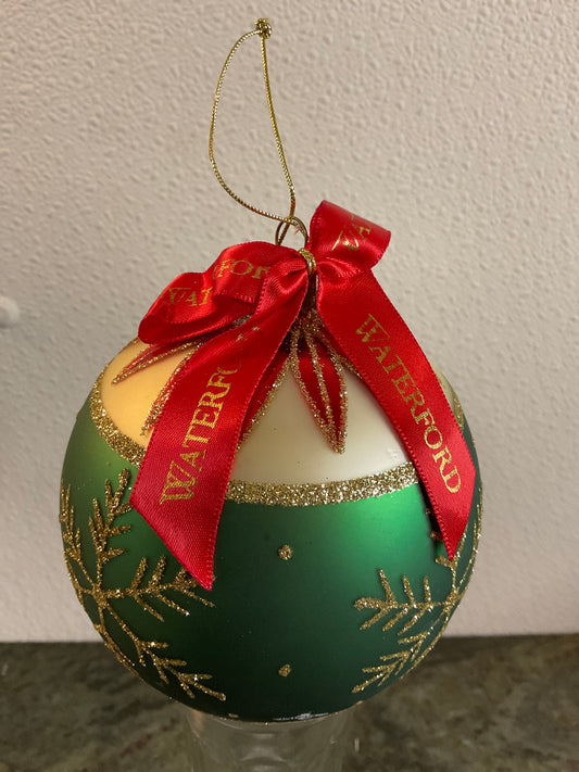 Waterford Holiday Heirlooms Four  Seasons Winer Ball Glass Ornament