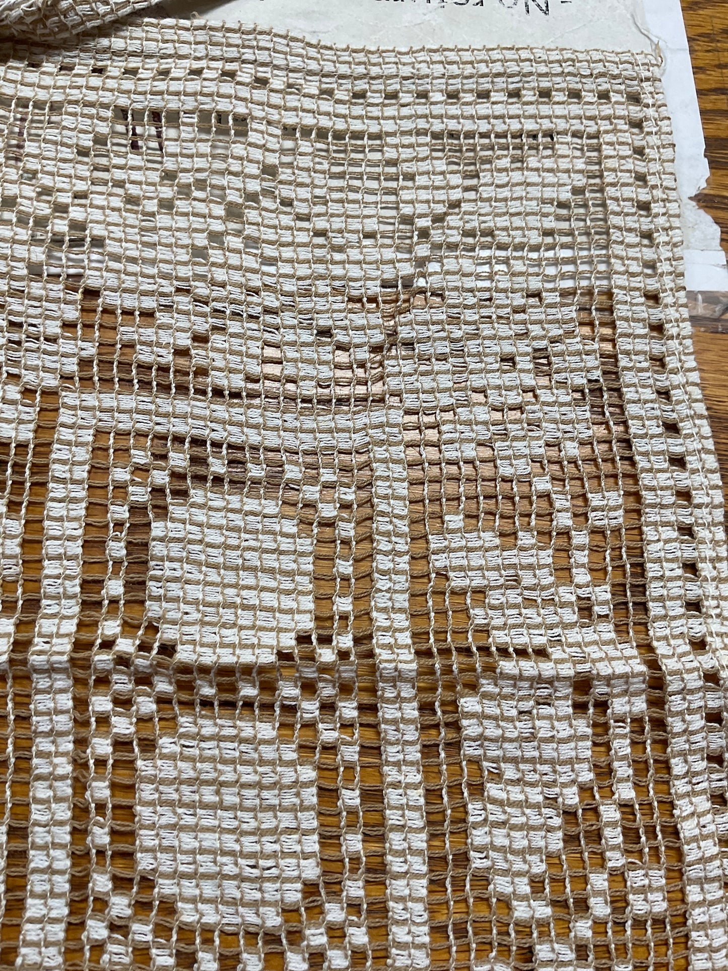 Set of 2  Filet Crochet Small Placemats 13” x 9”