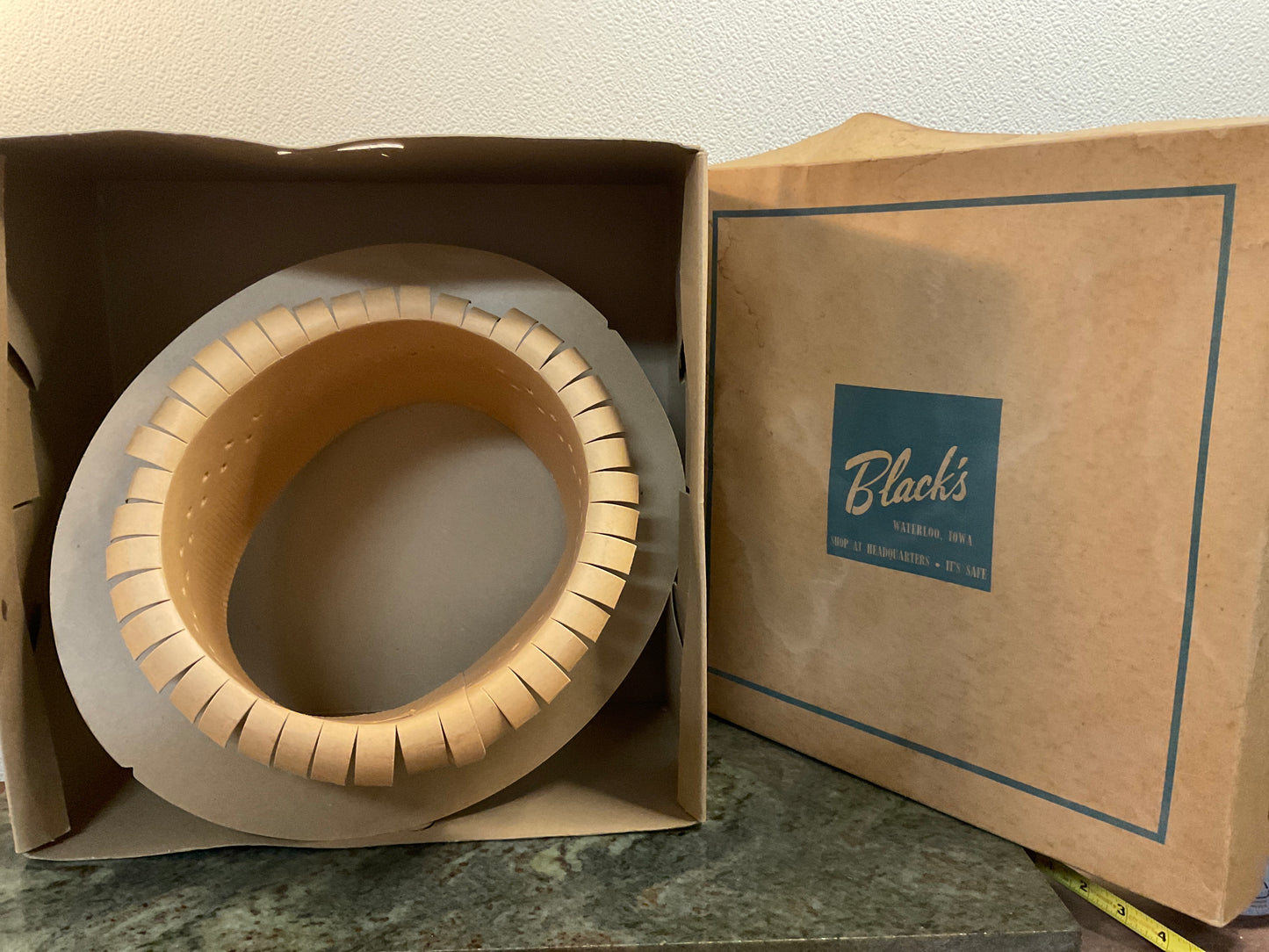Hat Box from Black’s former department store in Waterloo IA