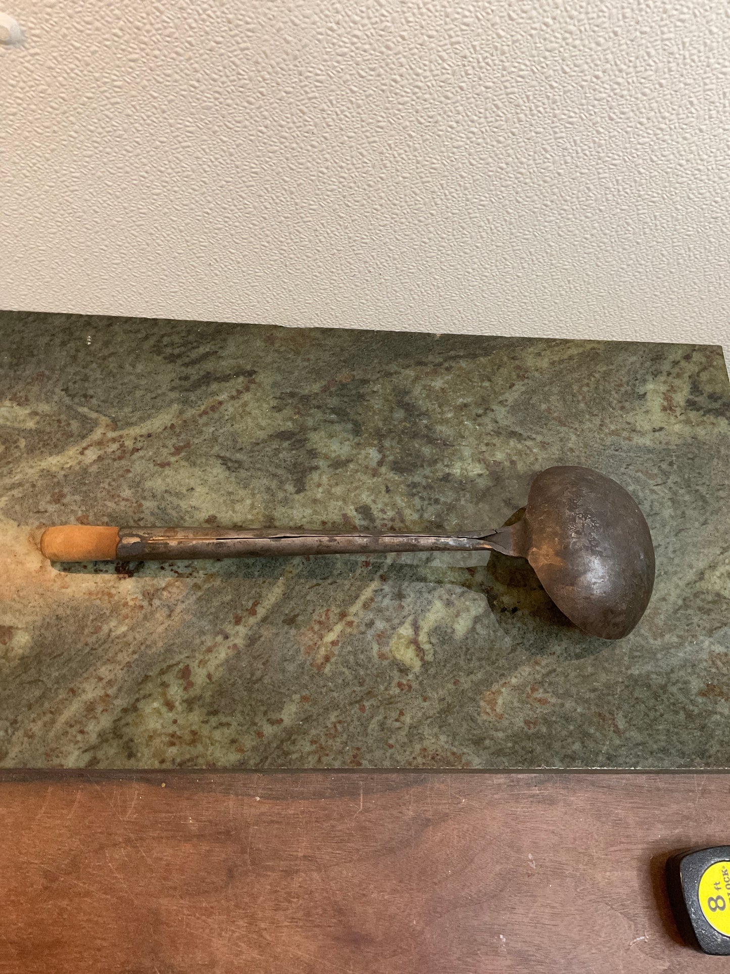 Vintage metal Ladle with Wooden Handle