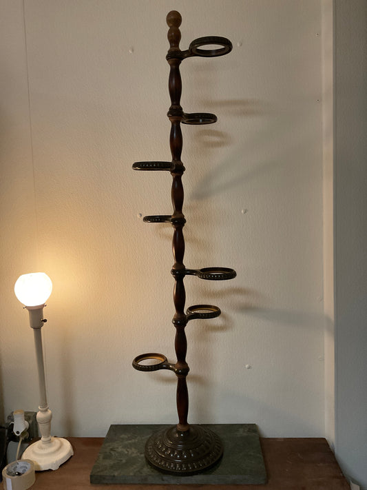 Vintage Tiered Wood/Plastic Spindle Pedestal