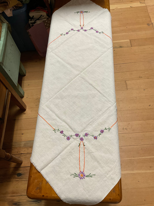 Embroidered Tablecloth 34” x 34”