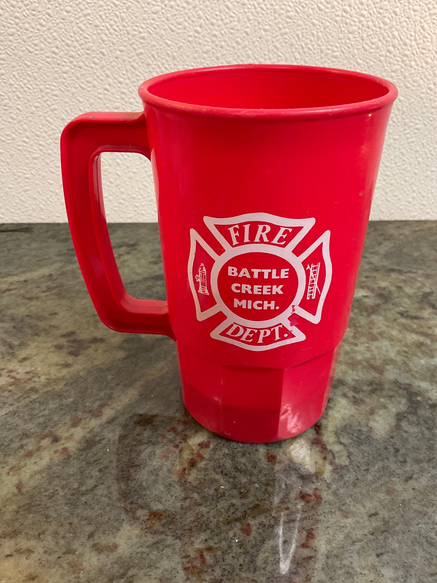 Battle Creek Michigan Fire Dept Plastic Mug