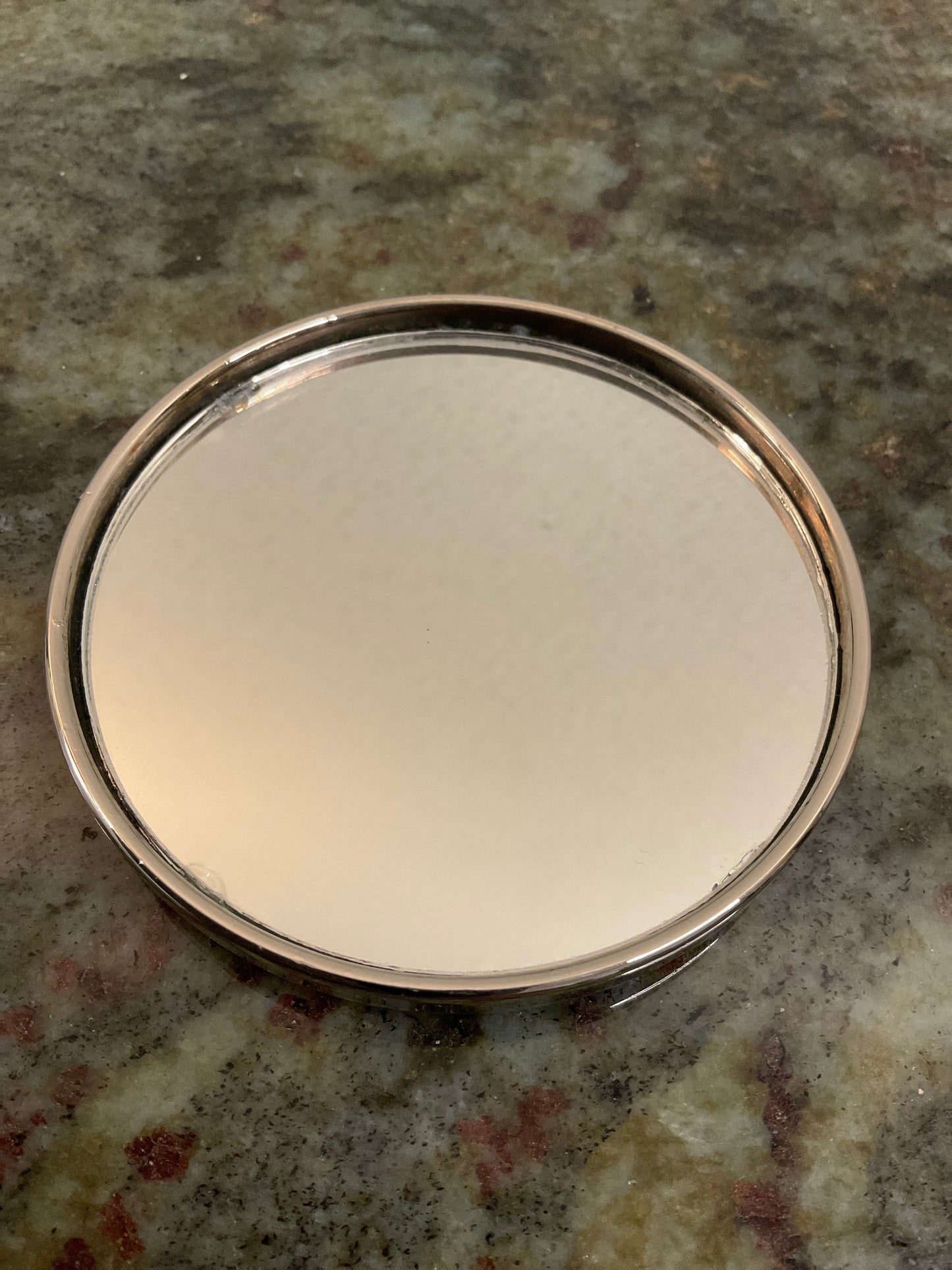 Vintage Silver Plated Small Mirror
