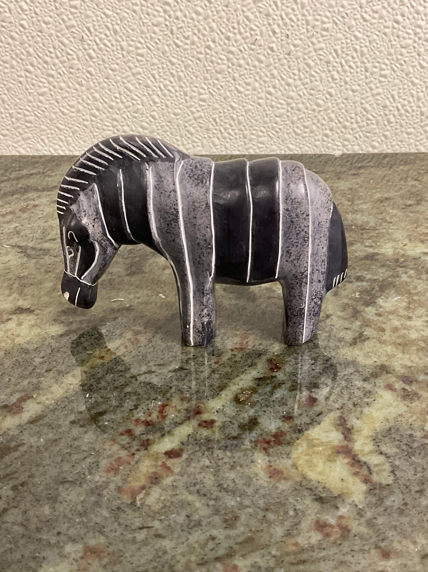 Hand Carved Soapstone Zebra from Kenya