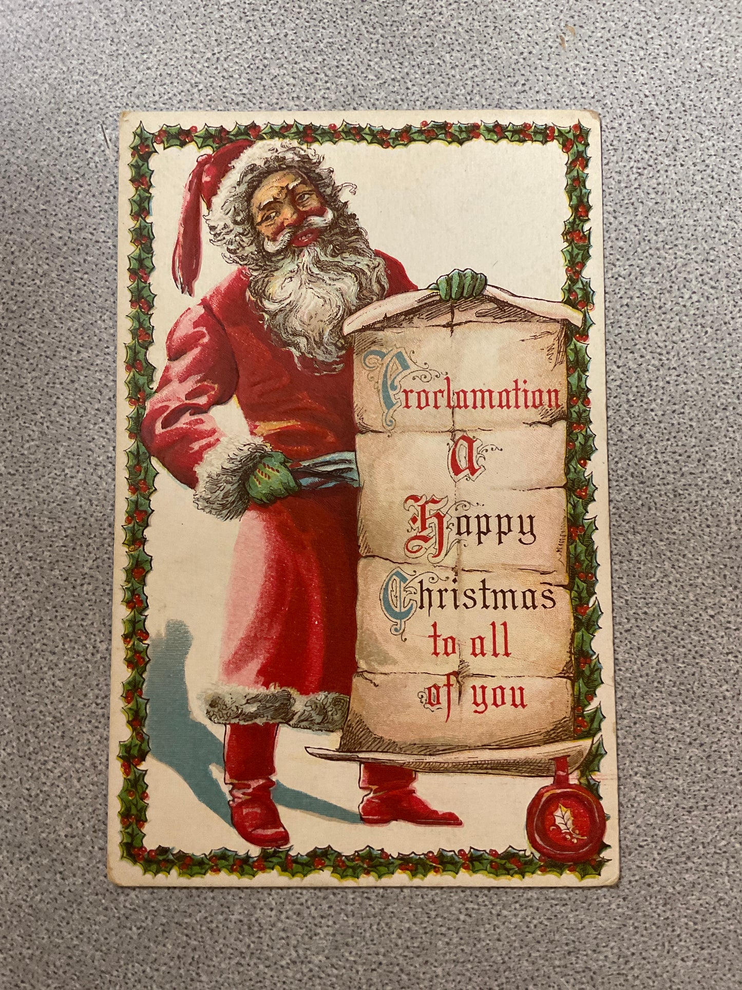 Postcard Merry Christmas Themed