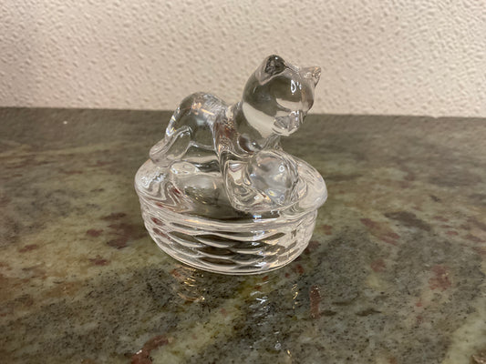Vintage Avon Crystal Cat/Basket/Ball