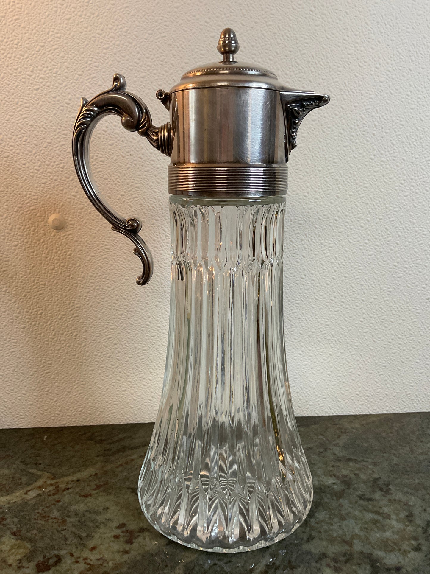 Vintage Glass/SilvPlate Decanter