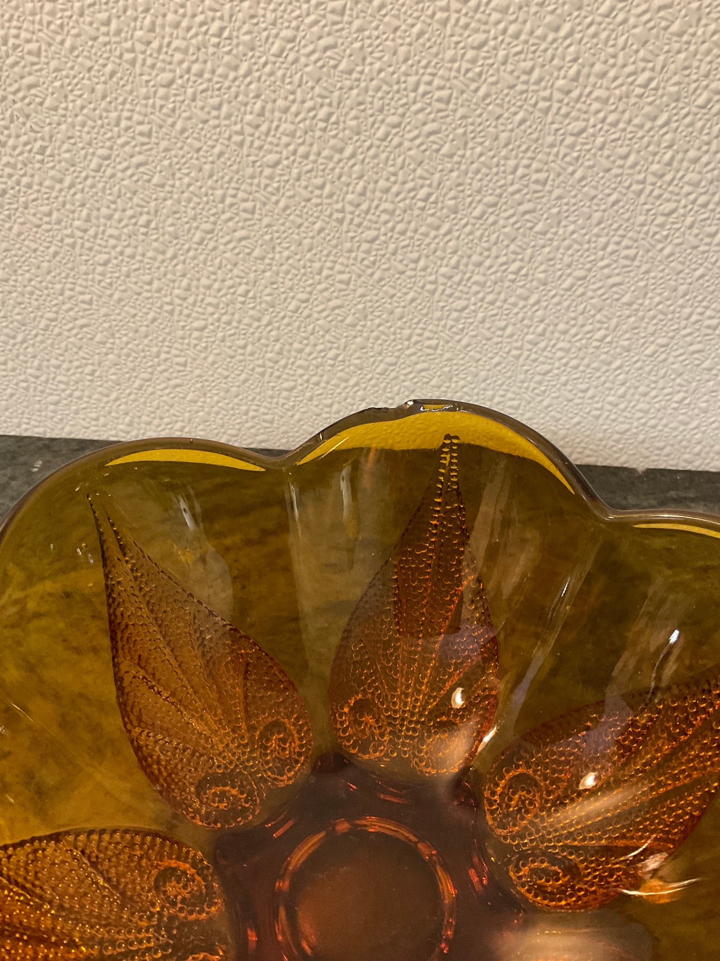 Vintage Anchor Hocking Amber Glass Bowl