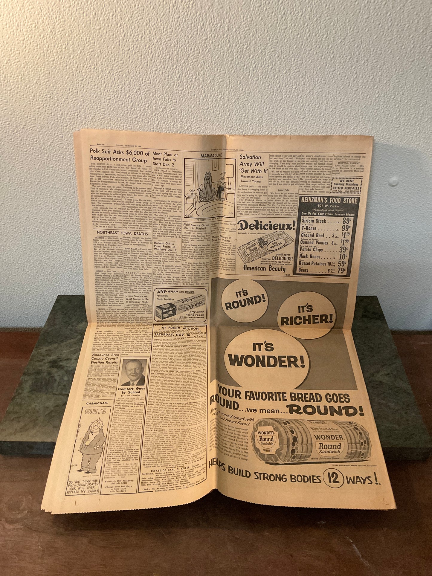 Vintage Waterloo Daily Courier November 26, 1963 Newspaper