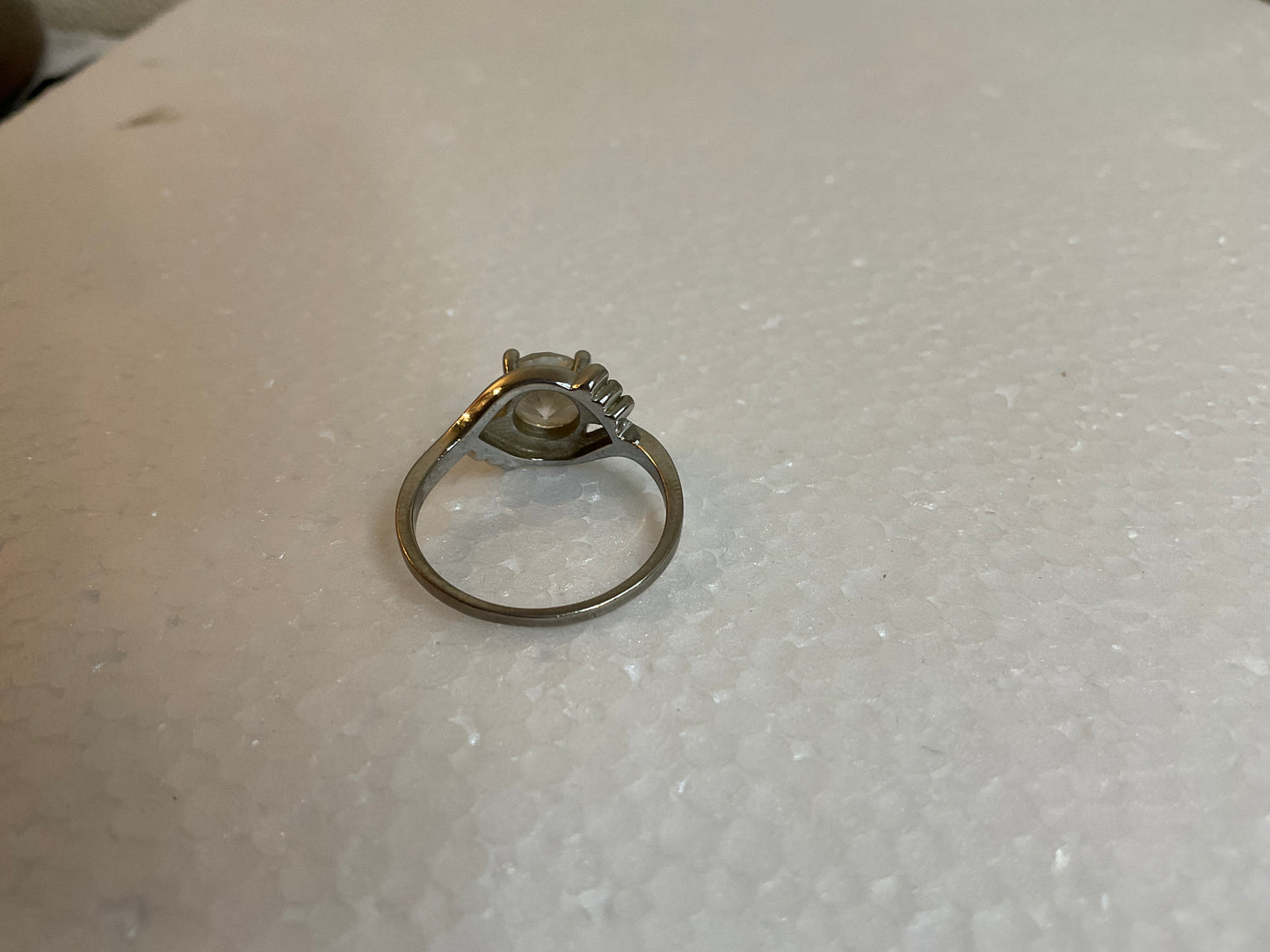 Silvertone Cubic Zirconia Ring
