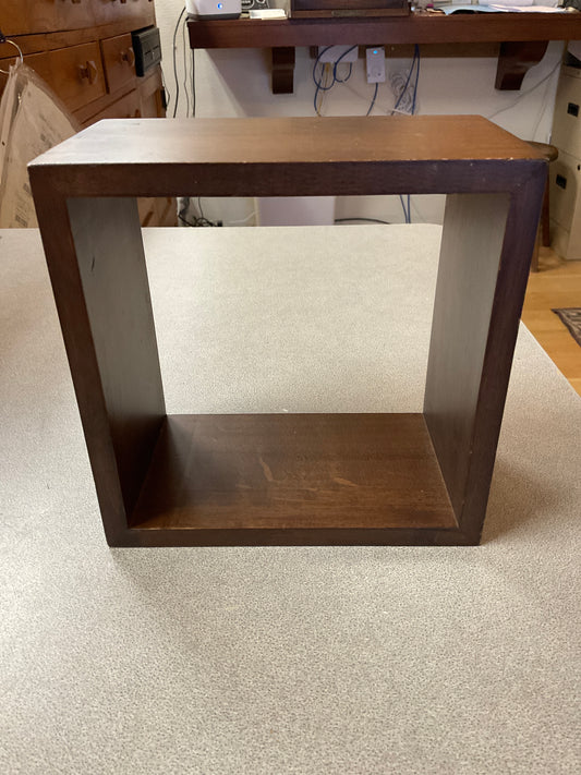 Wood Cube Square Wall Shelf