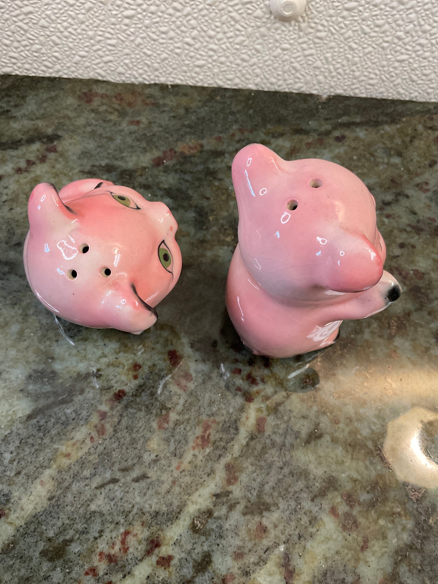 Vintage Ceramic Pig Salt & Pepper Shakers
