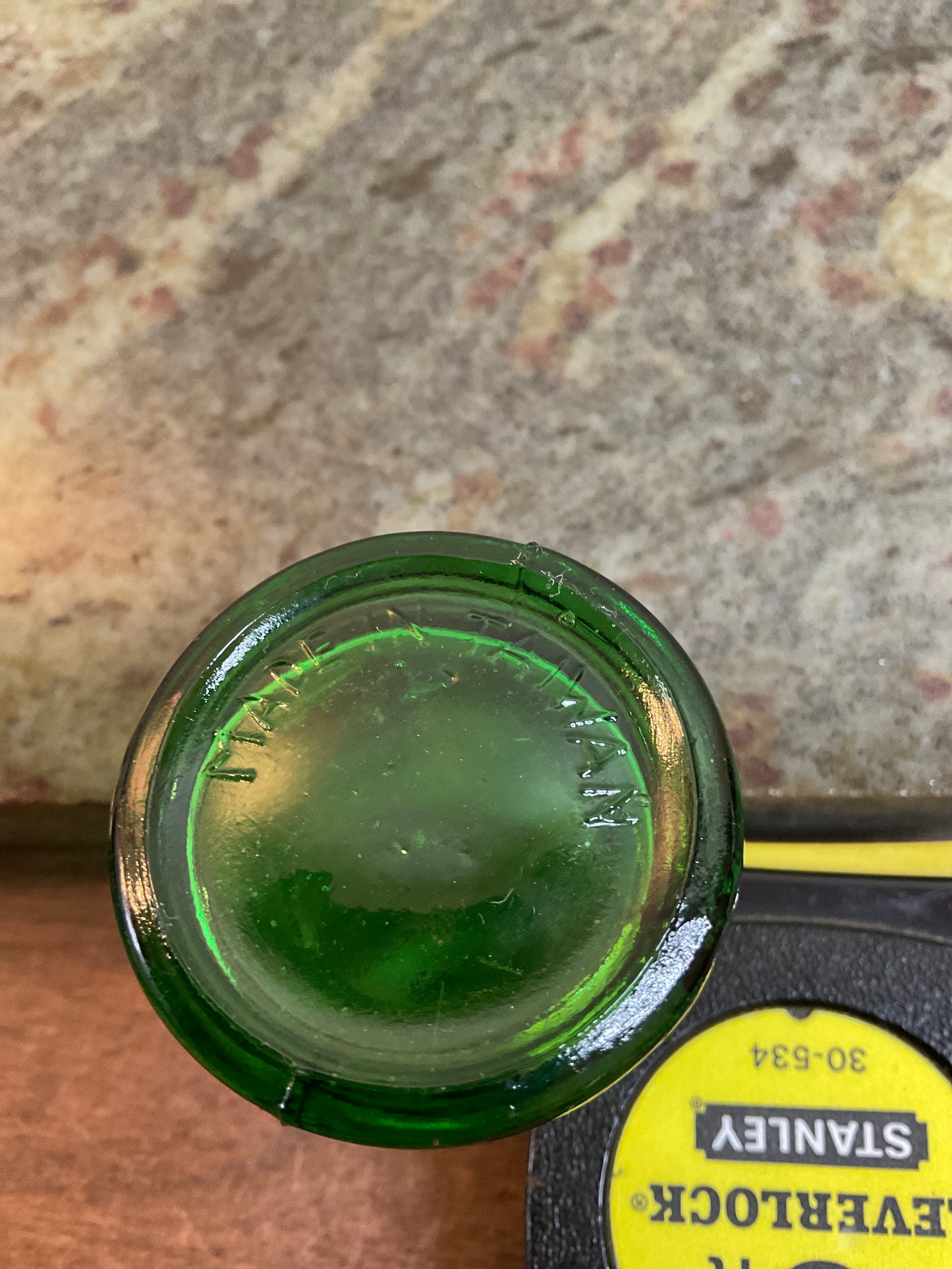 Liberty Bell Bitter Bottle Green Glass