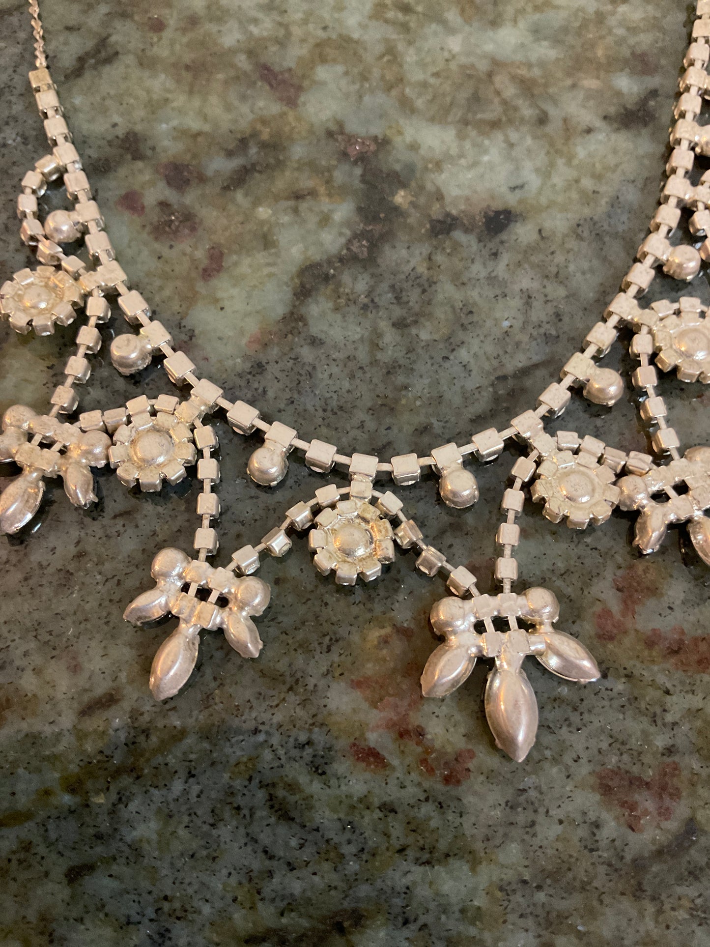 Silver and Rhinestone Necklace