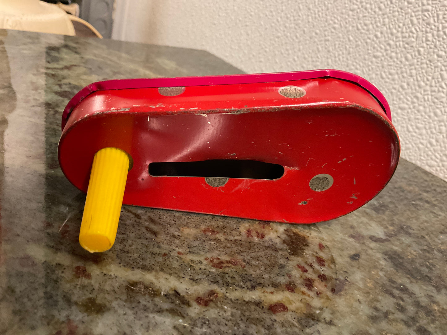 US Metal Toy Mfg Co Noise Maker w/Dancer & Maraca