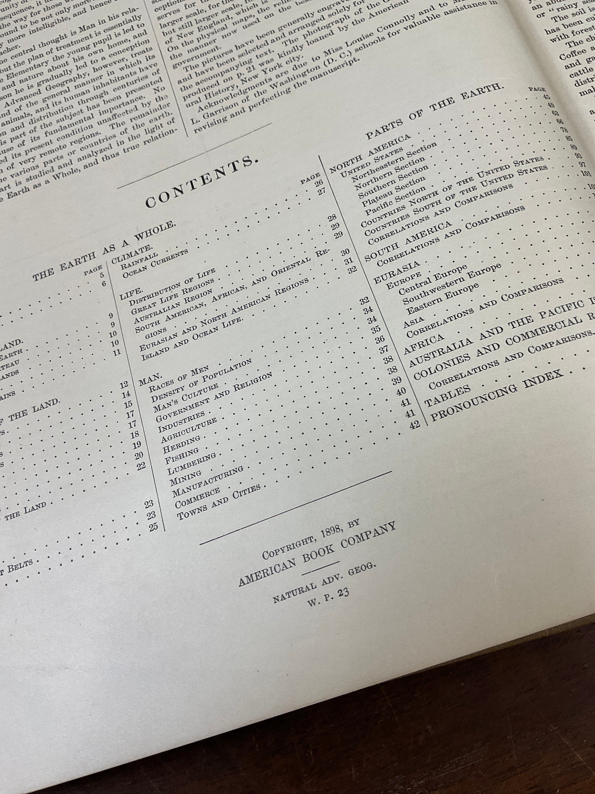 Antique 1898 Natural Advanced Geography