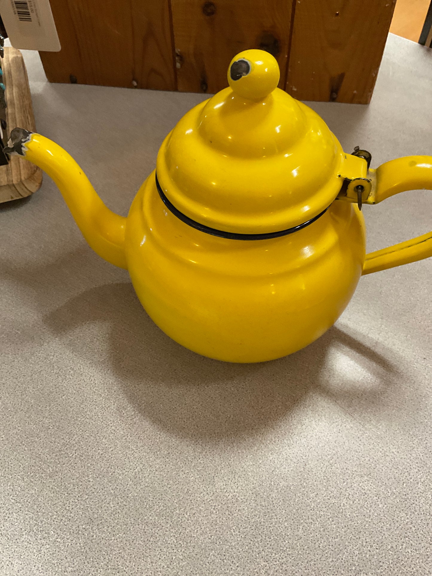 Vintage Yellow Teapot
