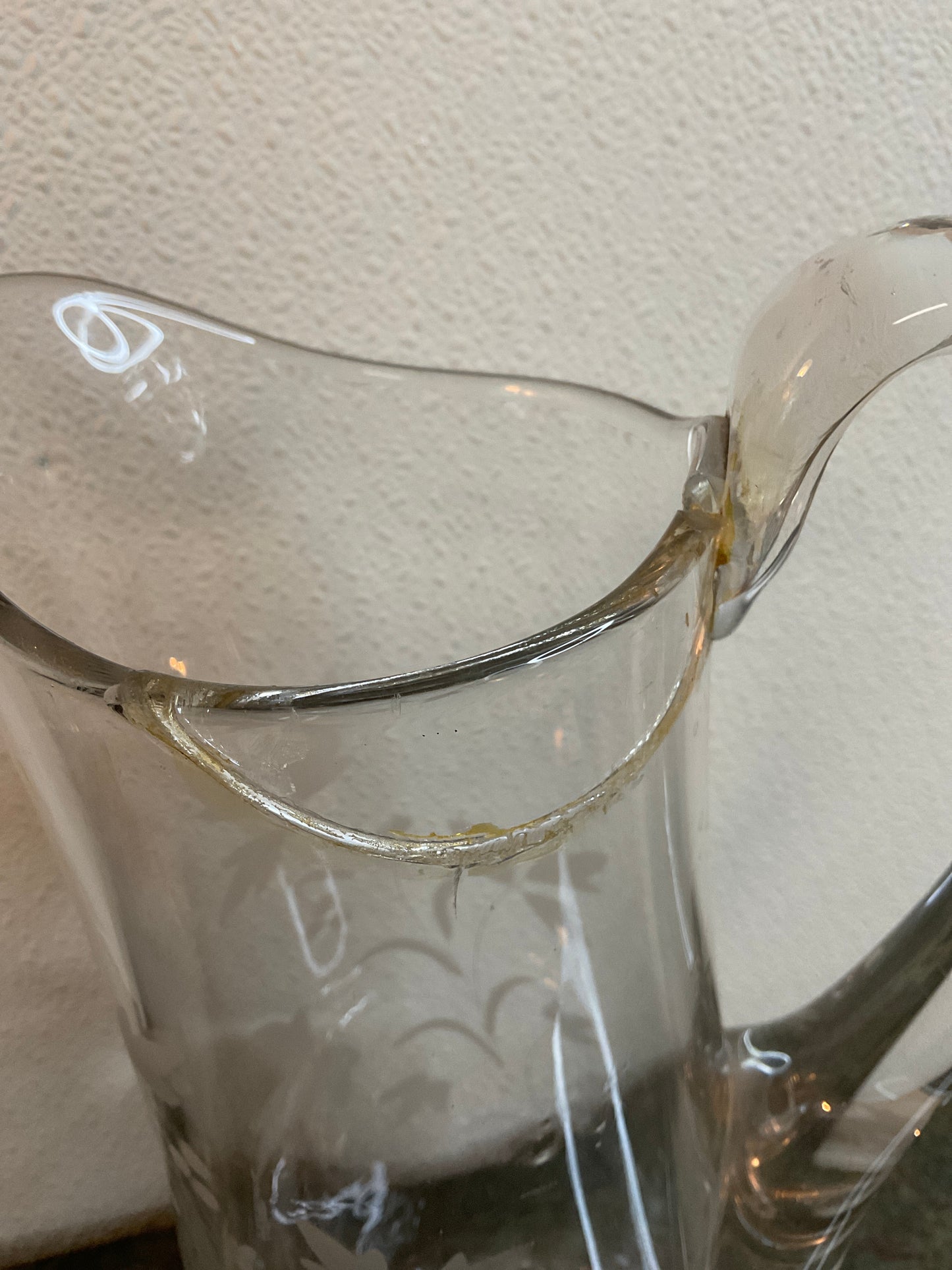 Vintage Glass Water Pitcher