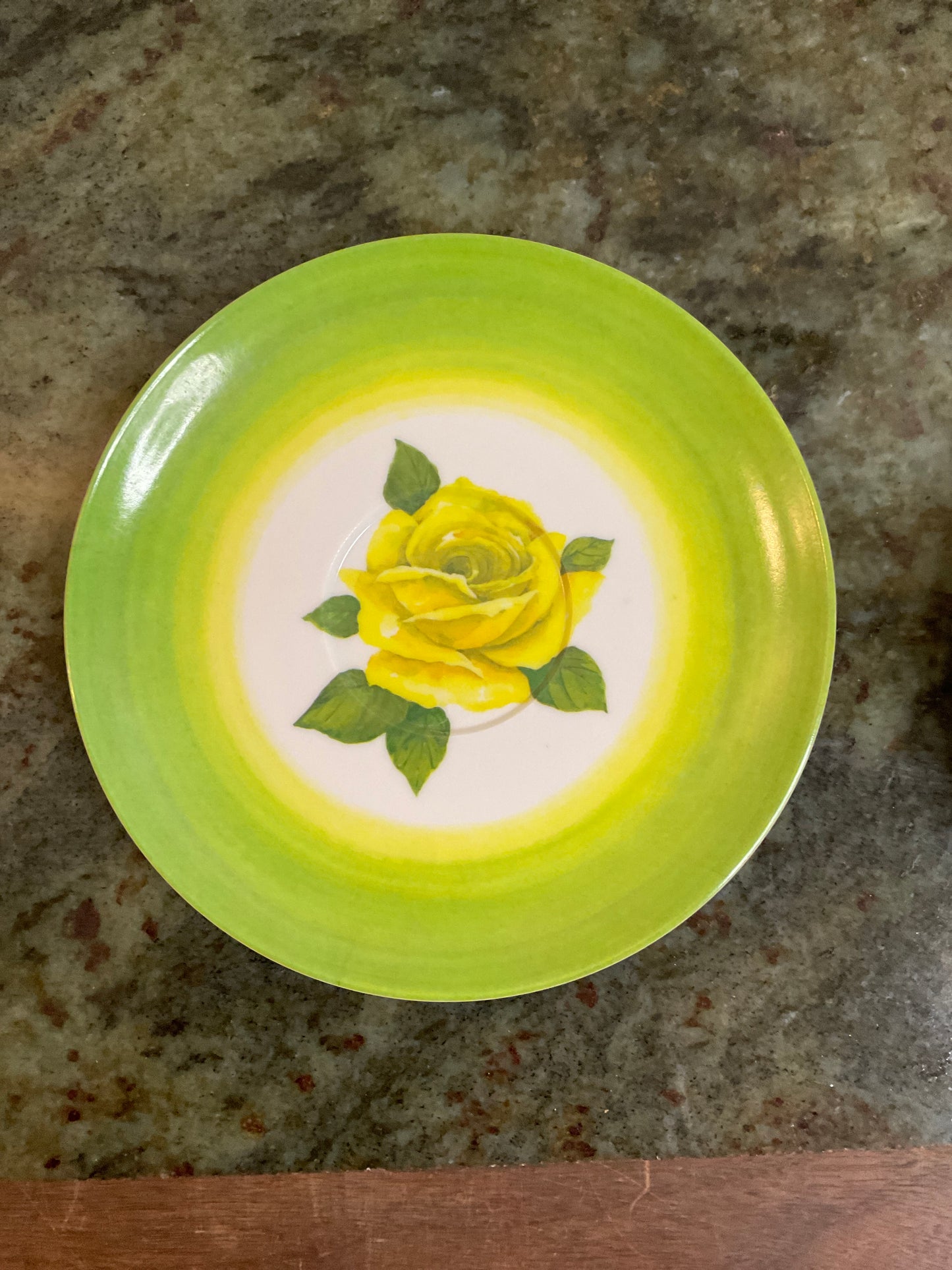 Yellow Rose Melamine 6” Saucer