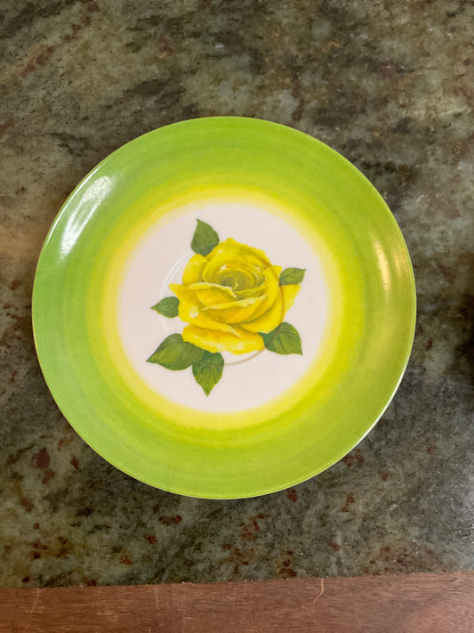 Yellow Rose Melamine 6” Saucer