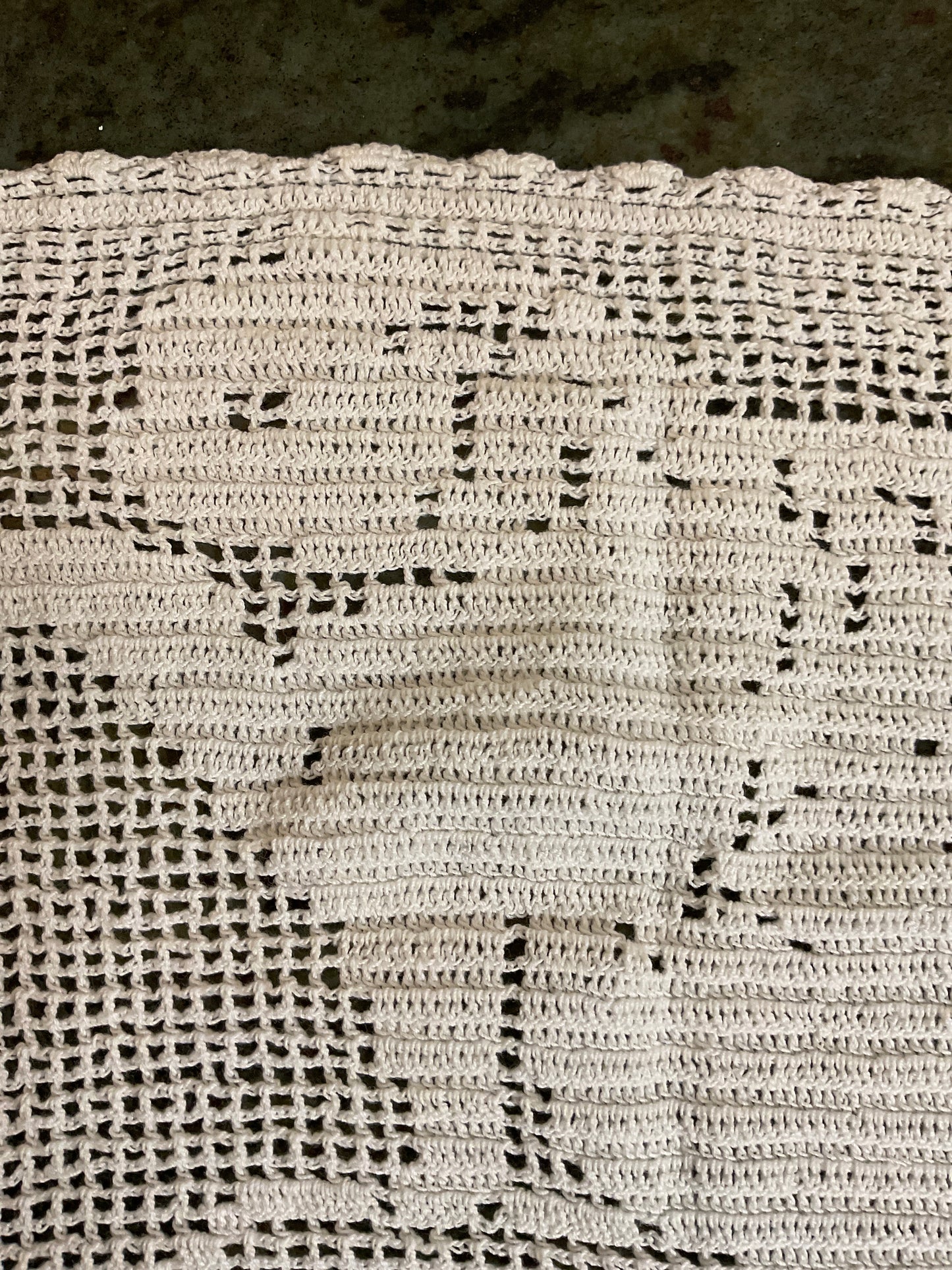 Hand crocheted Cat Doily