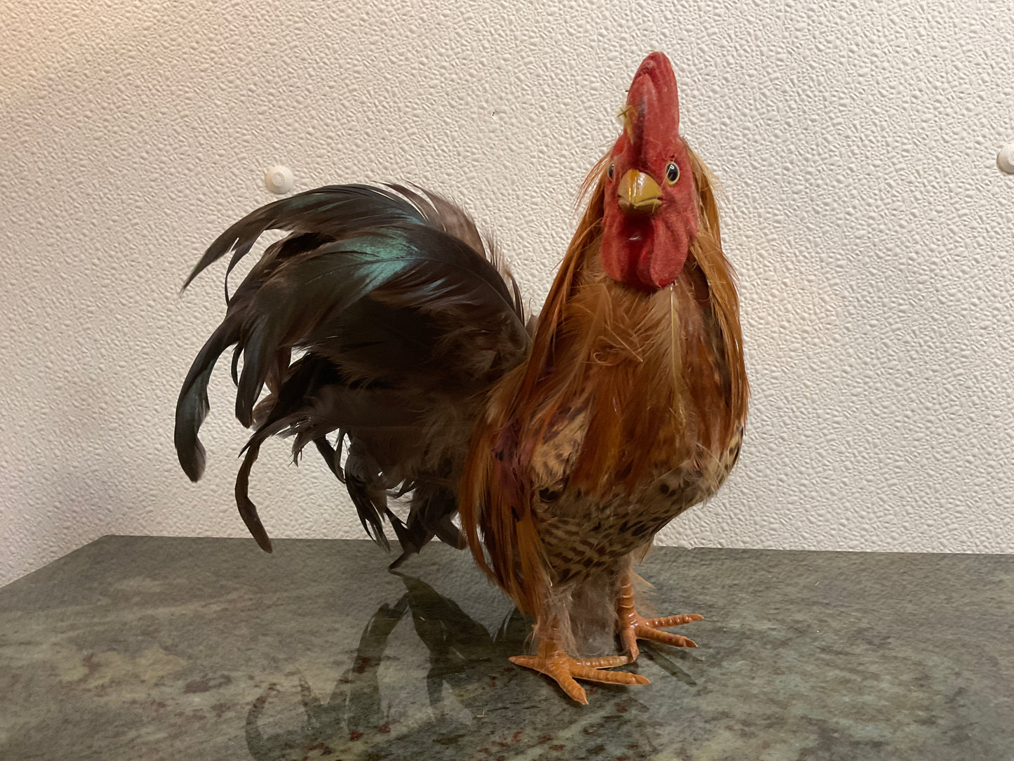 Antique Primitive Feathered Rooster