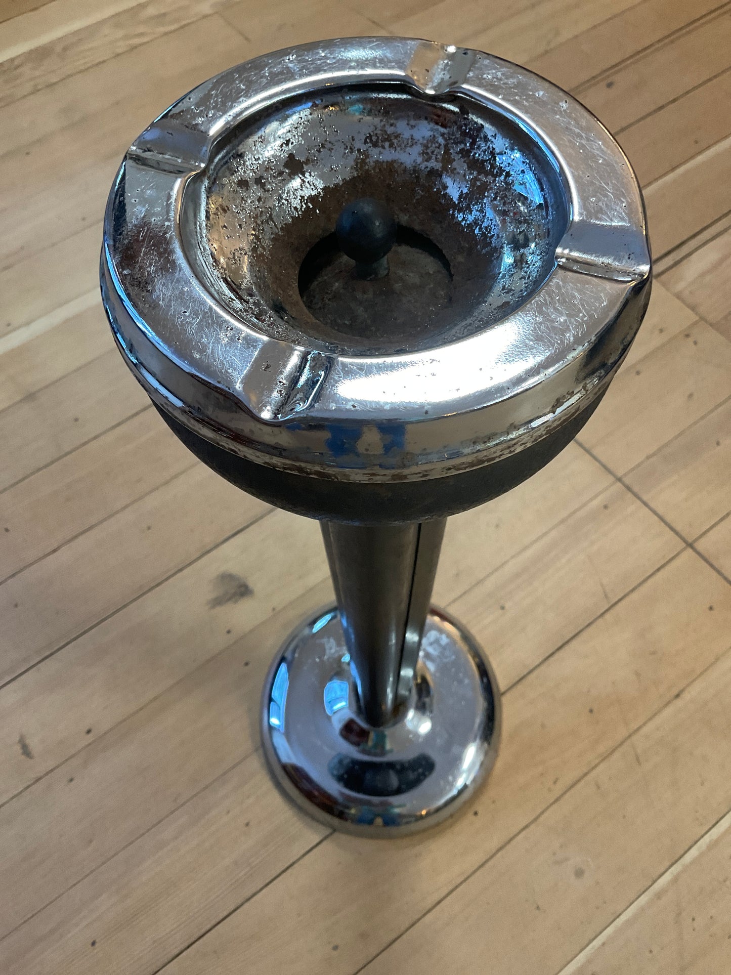 Retro Tall Floor Style Metal Ashtray